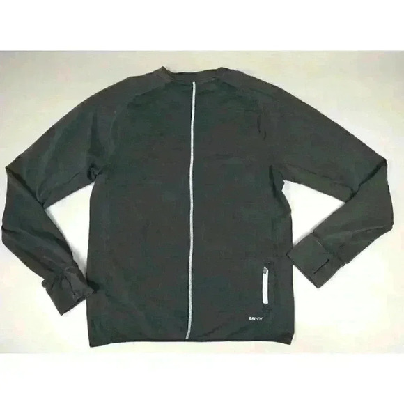 Nike Sprint Crew Long Sleeve Running Shirt Black Reflective Athletic 598973 S - Picture 7 of 10